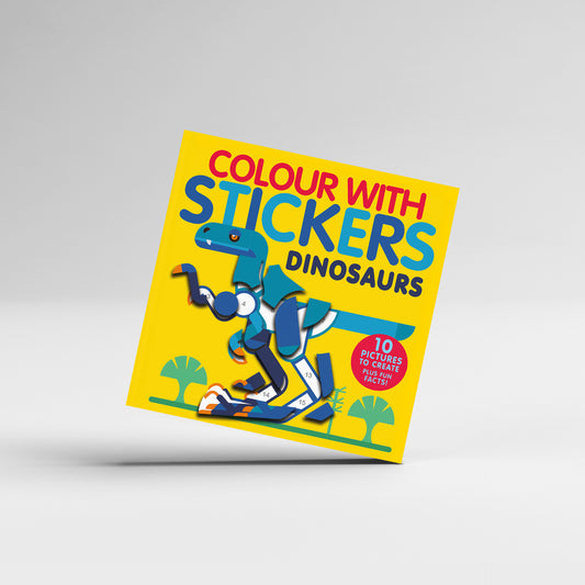 Colour with Stickers: Dinosaurs, Sticker Book