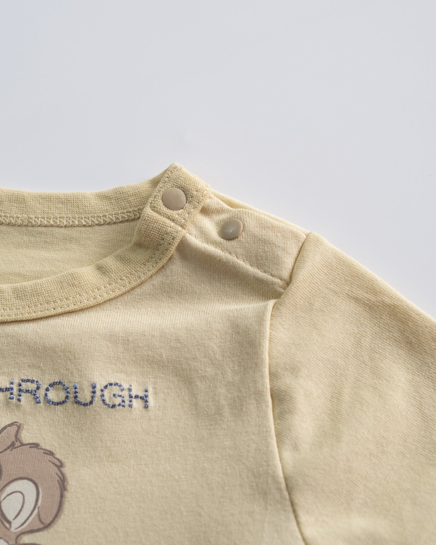 Bambi Bodysuit with Embroidered Text, Butter