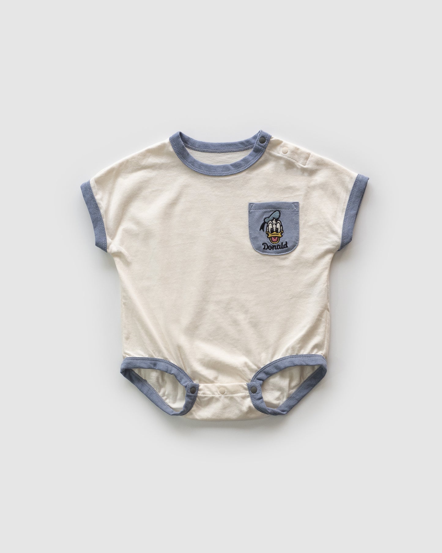 Embroidered Donald Duck Bodysuit with Pocket