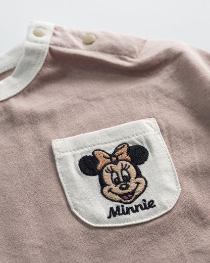 Embroidered Minnie Mouse Bodysuit with Pocket