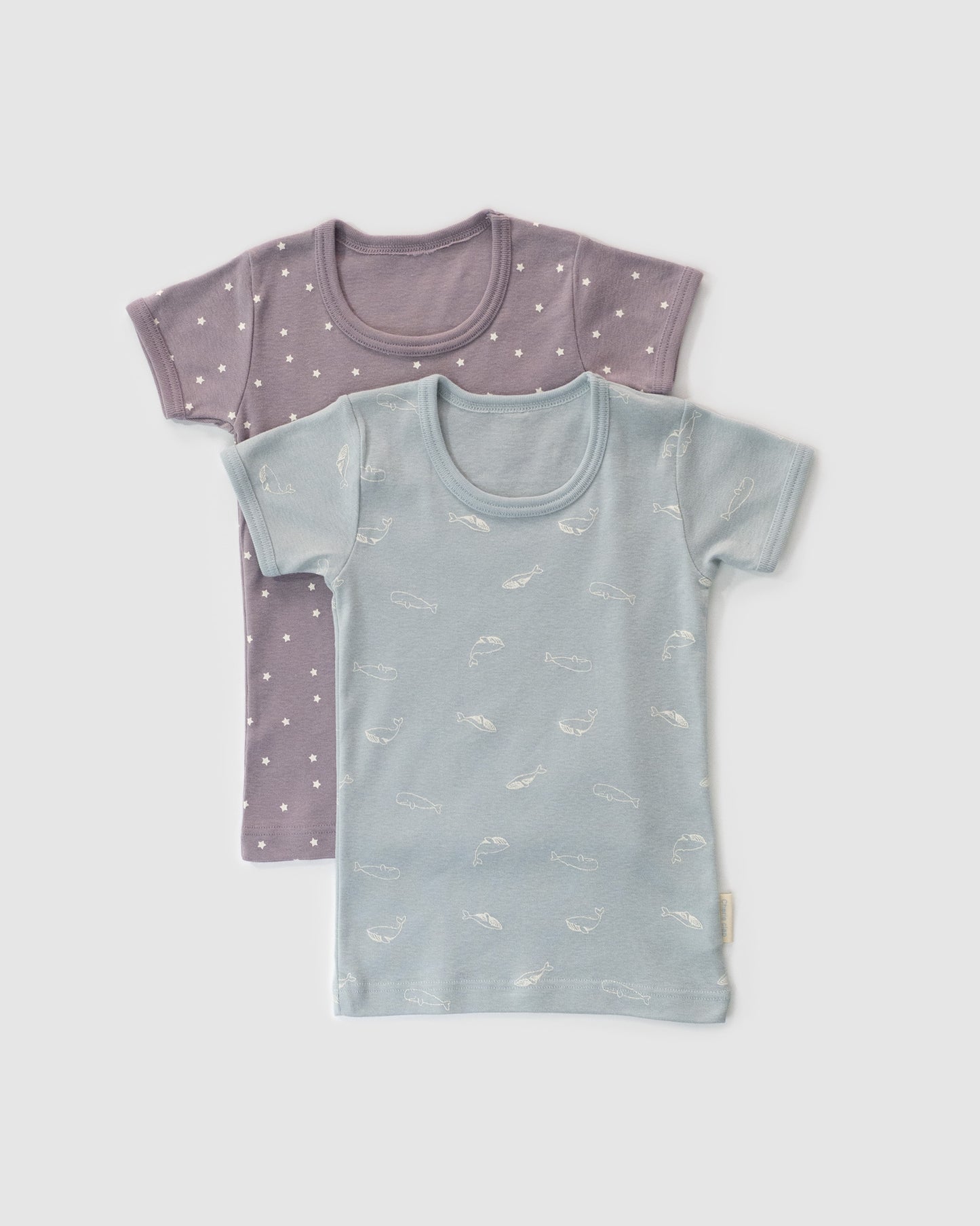 Pack of Two - Short Sleeve T-Shirt, Whales and Stars