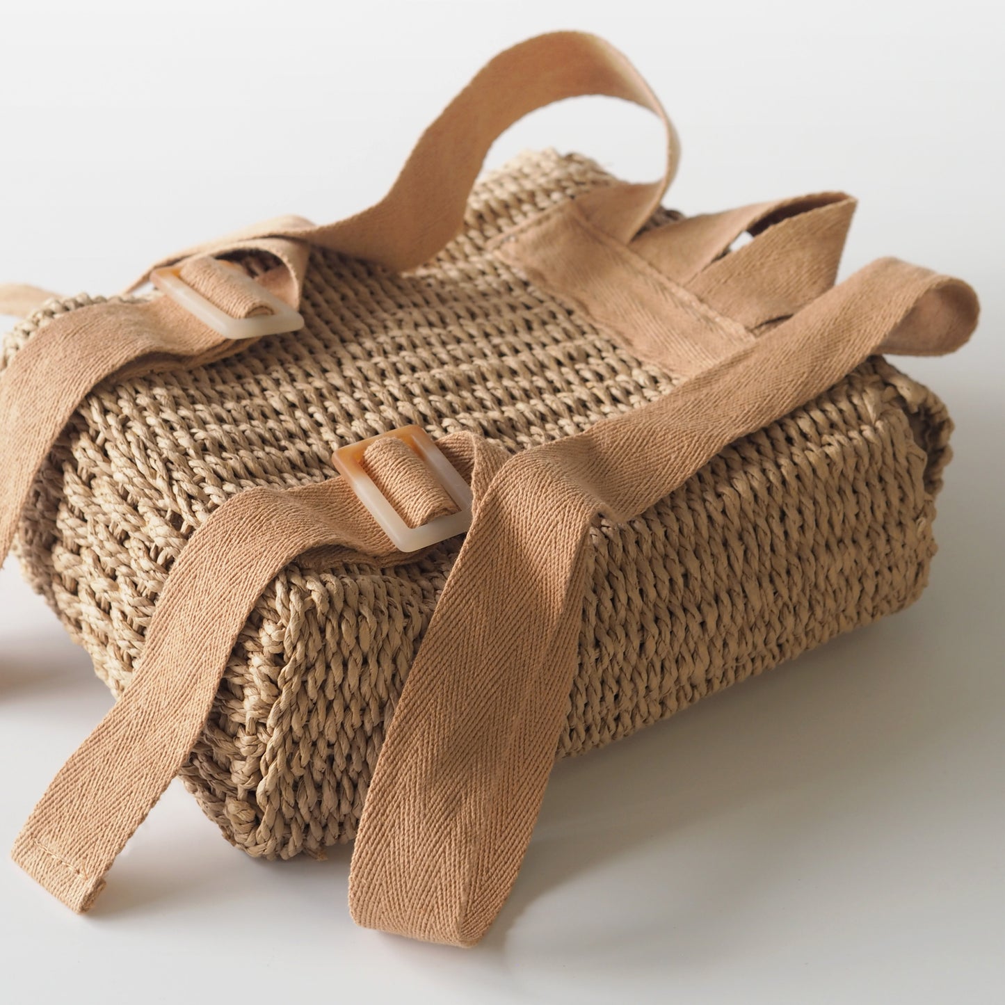 House Straw Woven Backpack