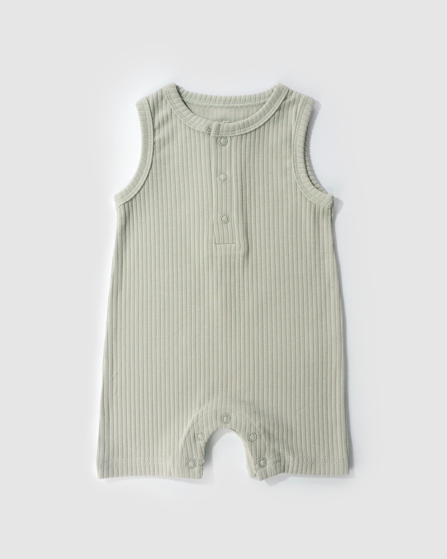 Organic Sleeveless Romper, Sage