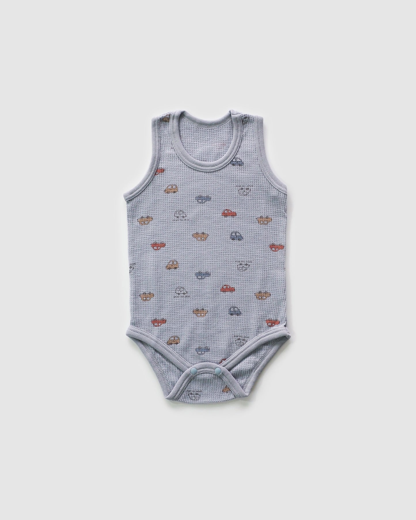 Vintage Cars Waffle Sleeveless Bodysuit