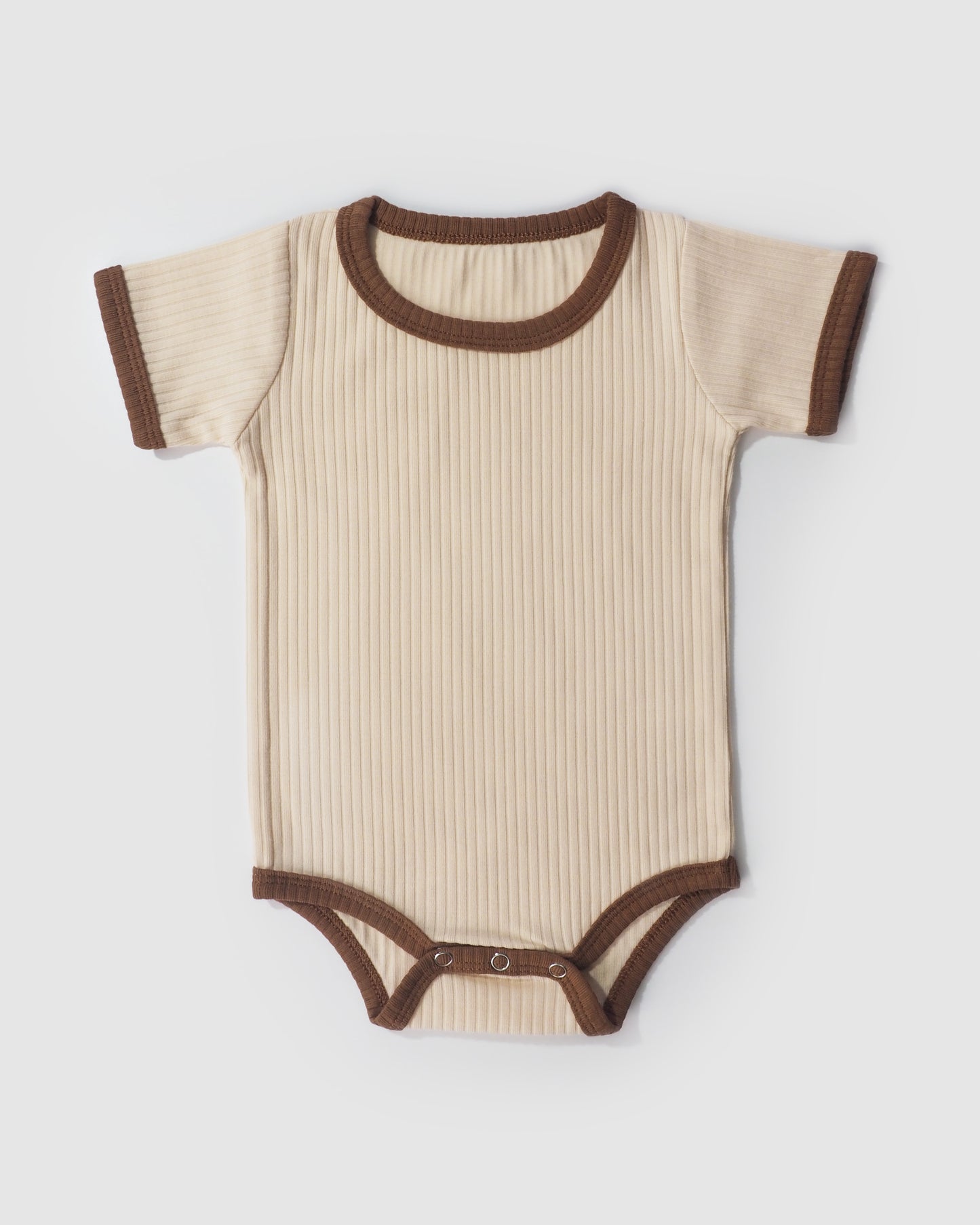 Ribbed Retro Sporty Bodysuit, Buttermilk