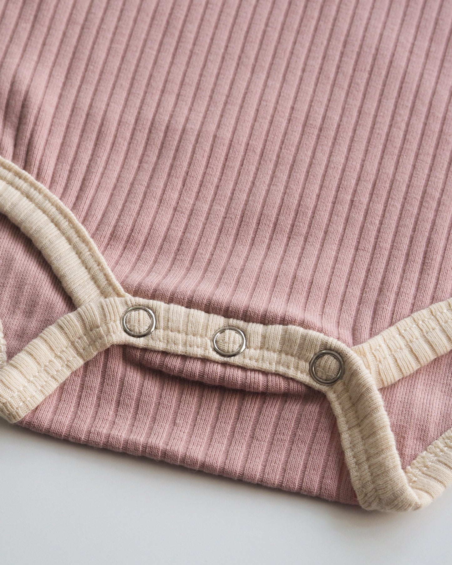 Ribbed Retro Sporty Bodysuit, Macaron Pink