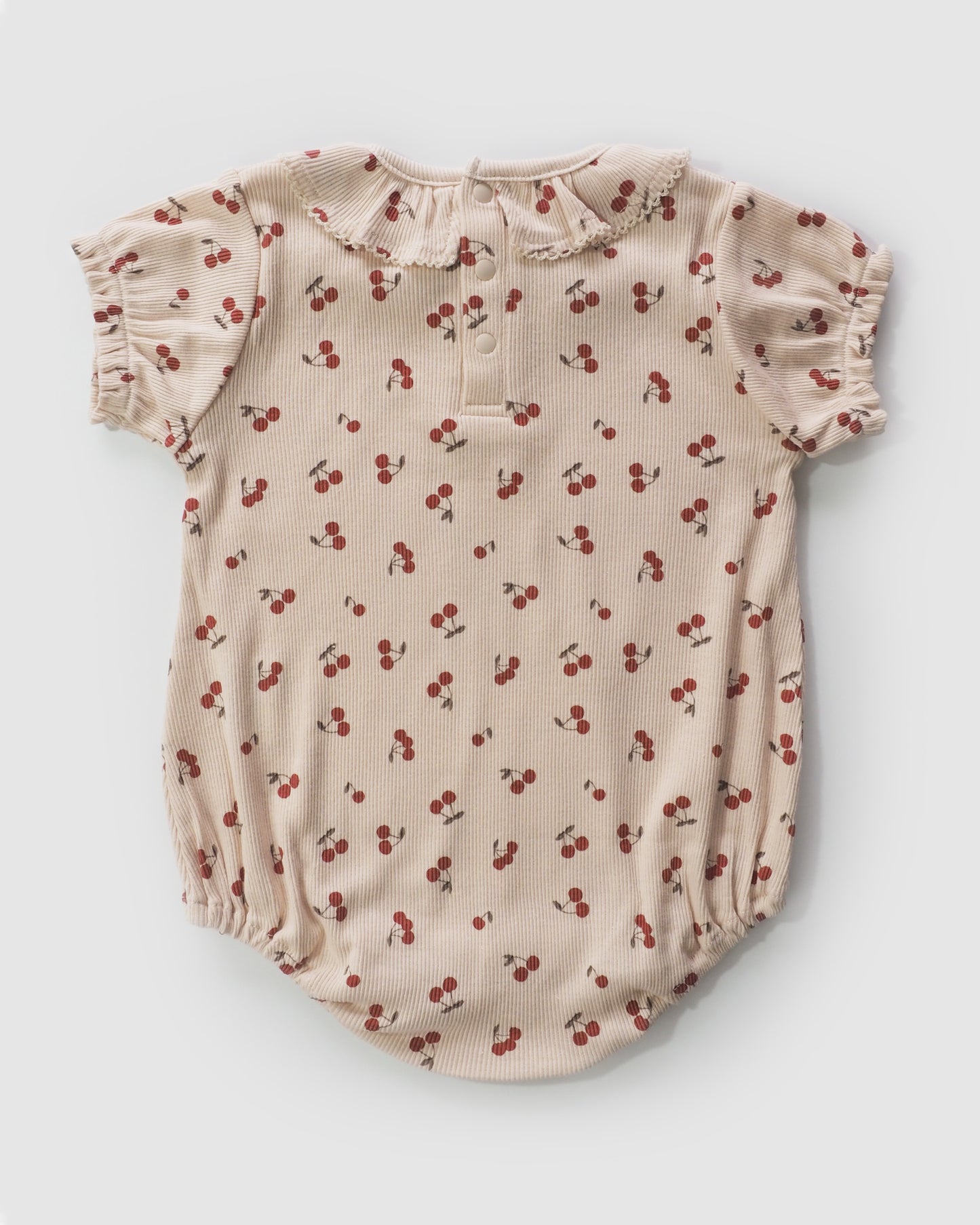 Cherry Lace Collar Bodysuit, Rice