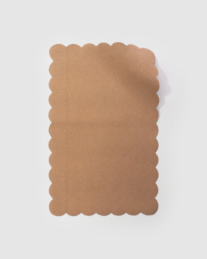 Vegan Leather Scallop Travel Changing Mat, Taupe