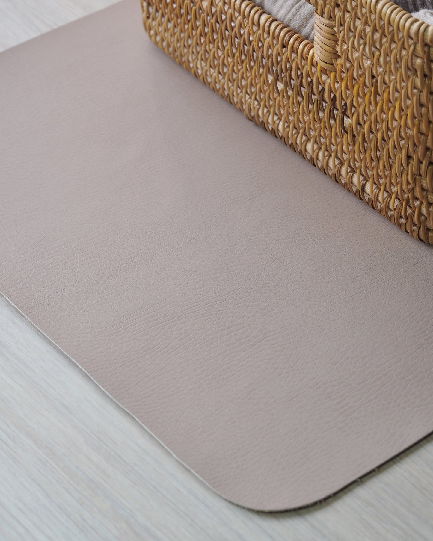 Vegan Leather Travel Changing Mat, Blush