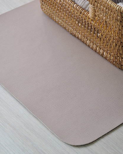 Vegan Leather Travel Changing Mat, Blush