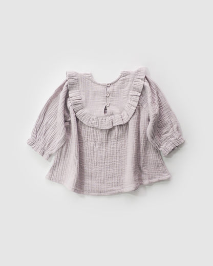 Long Sleeve Ruffle Blouse, Lilac