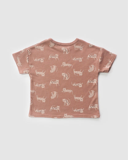 Safari Waffle T-Shirt, Terracotta